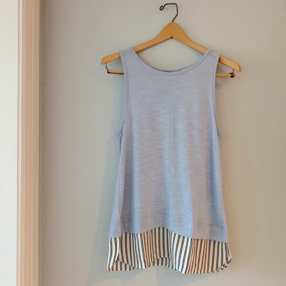 J. Crew Stripe Shirt Tail Tank